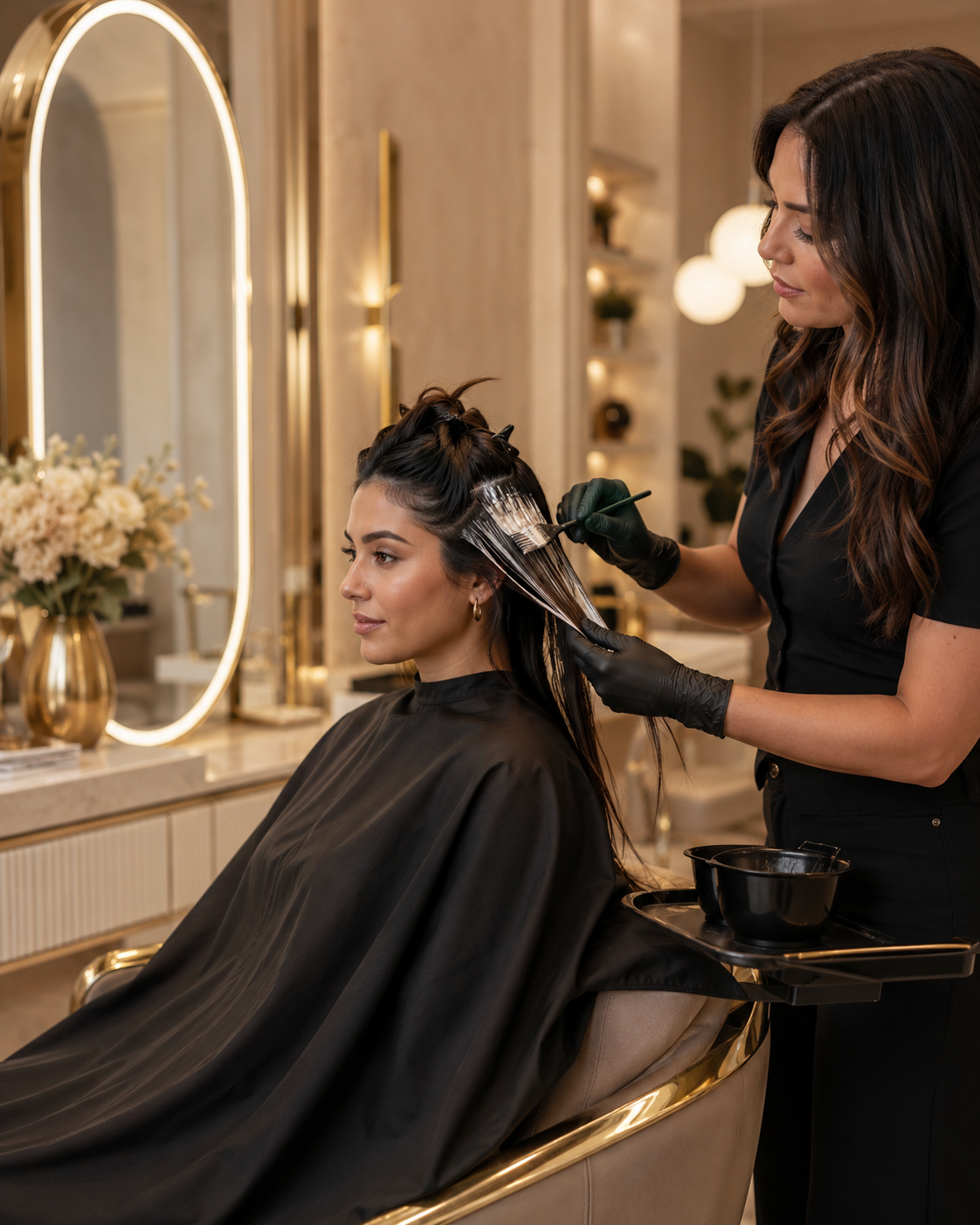 Hair colour and women styling service