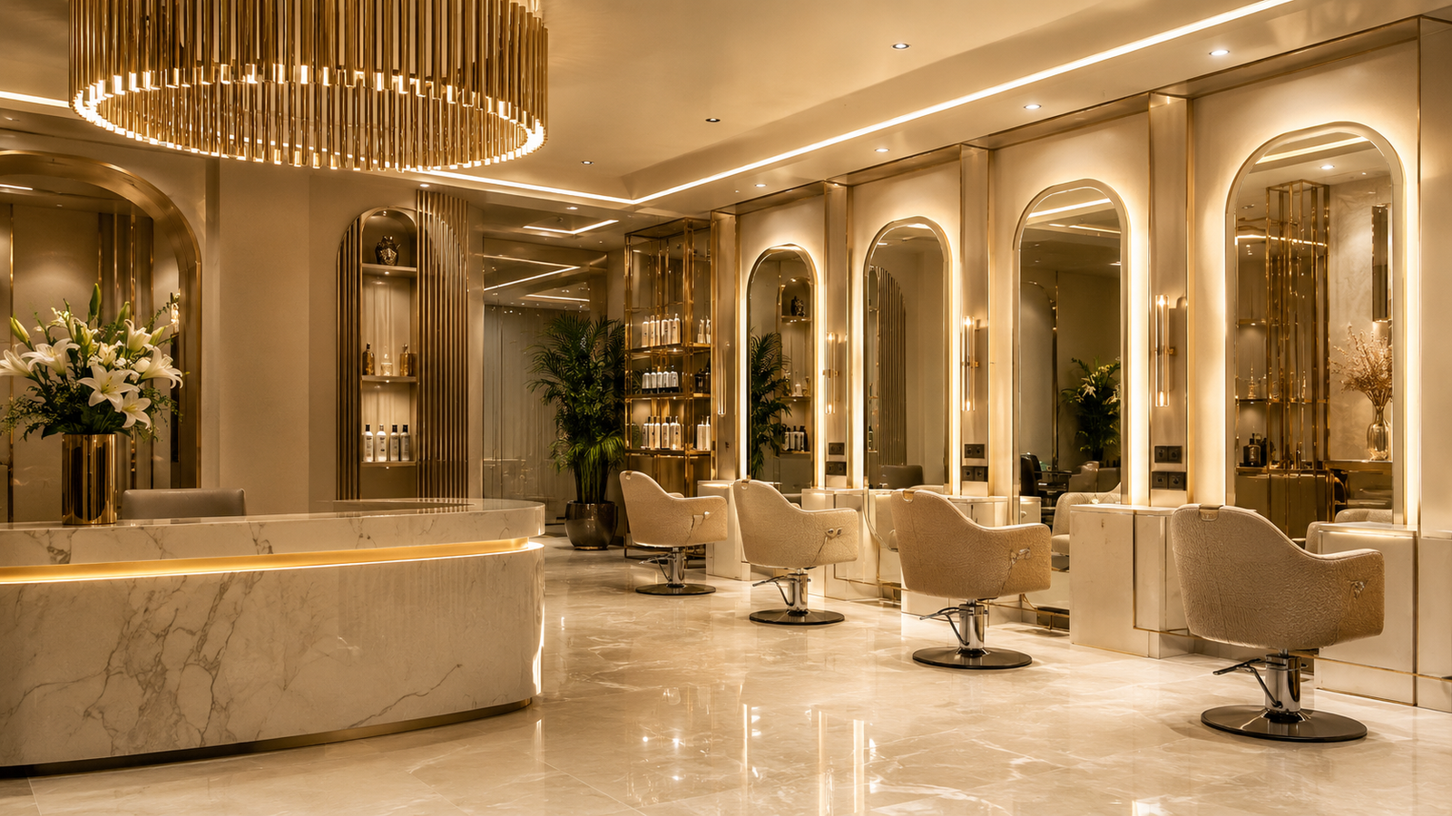 Luxury salon interior